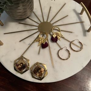 Vintage gold earring bundle
